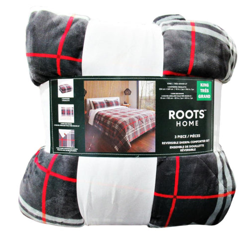 Roots Home Reversible Sherpa Comforter Set King