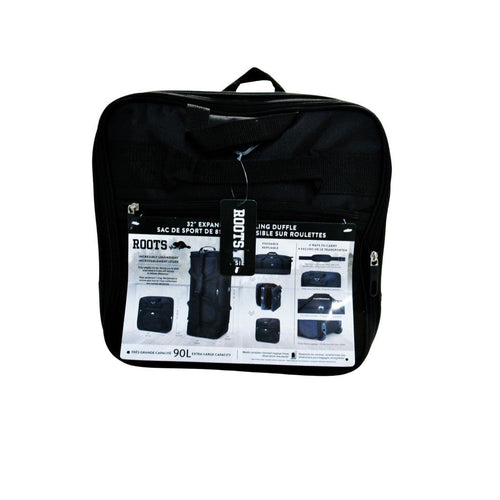 Roots Polyester Rolling Duffel Bag Black