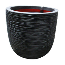 Load image into Gallery viewer, Round Lightweight Europe Planter Black
