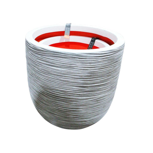 Round Lightweight Europe Planter White