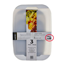 Load image into Gallery viewer, Sabatier Nonslip Cutting Board Set 3 Piece Shades of Grey
