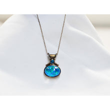 Load image into Gallery viewer, Sajen Sterling Silver Necklace w/Blue Pendant-Jewelry-Liquidation Nation
