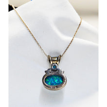 Load image into Gallery viewer, Sajen Sterling Silver Necklace w/Blue Pendant-Liquidation
