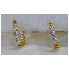Load image into Gallery viewer, Savvy Cie Lab-Created Crystal &amp; Sterling Silver Earrings
