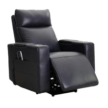 Load image into Gallery viewer, Sealy Logan – Black Top-grain Leather Power Reclining Lift Chair with Power Headrest and Active Lumbar
