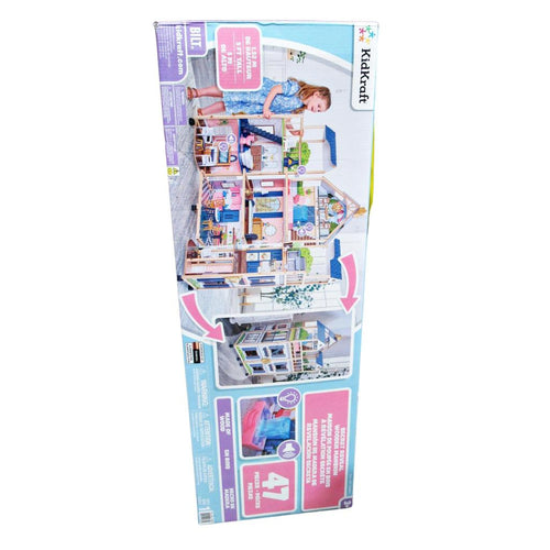 Secret Reveal Wooden Mansion Dollhouse with Lights, Sounds and 47 Accessories