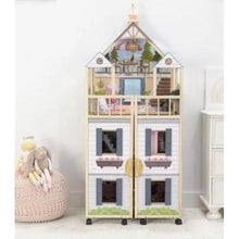 Load image into Gallery viewer, Secret Reveal Wooden Mansion Dollhouse with Lights, Sounds and 47 Accessories
