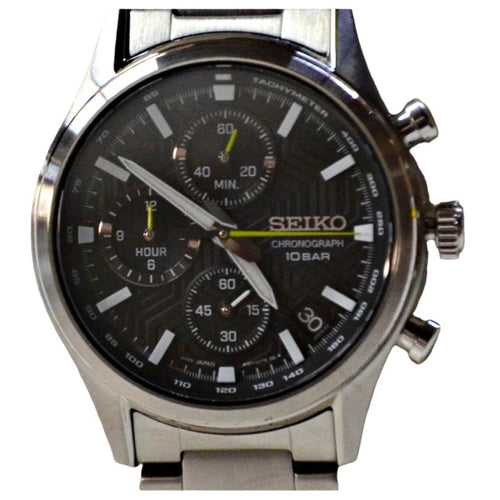 Seiko Men's Aviator Black Dial Watch SSB419P1