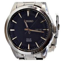 Load image into Gallery viewer, Seiko Women&#39;s Silver Stainless Diamond Accent Blue Dial Watch SKK889P1
