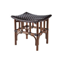 Load image into Gallery viewer, Selamat Leather Woven Stool in Cinnamon
