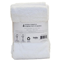 Load image into Gallery viewer, Serene Home set of 4 Hand Towels - White
