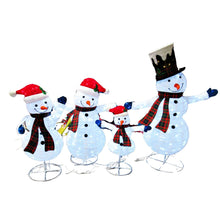 Load image into Gallery viewer, Set of 4 Snowman Family
