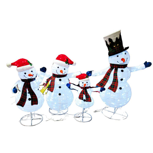 Set of 4 Snowman Family