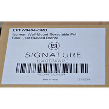 Load image into Gallery viewer, Signature Hardware Norman Wall-Mount Retractable Pot Filler EPFW8404-ORB
