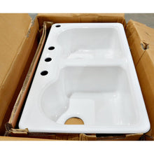 Load image into Gallery viewer, Signature Hardware Twenlow Double-Bowl Cast Iron Drop-In Sink BS470-4-Home &amp; Garden-Liquidation Nation

