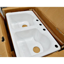 Load image into Gallery viewer, Signature Hardware Twenlow Double-Bowl Cast Iron Drop-In Sink BS470-4-Liquidation
