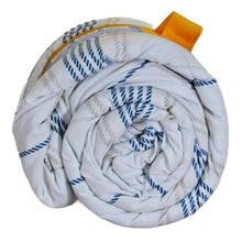Load image into Gallery viewer, Simmons Down Alternative Blanket Queen Diamond Pattern White/Blue Beige
