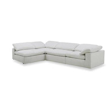 Load image into Gallery viewer, Sky Modular 4-Piece Fabric Sectional with Removable Feather Down Cushions White
