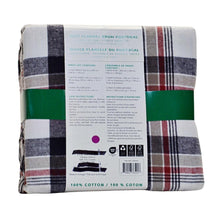 Load image into Gallery viewer, Soft Flannel from Portugal Sheet Set 4-Piece King - Cream/Red/Grey
