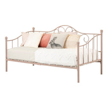 Load image into Gallery viewer, South Shore Lily Rose Metal Twin Daybed w/Metal Slats Pink
