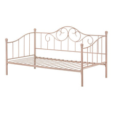 Load image into Gallery viewer, South Shore Lily Rose Metal Twin Daybed w/Metal Slats Pink
