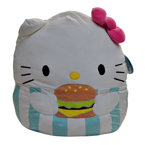 Squishmallows Official Kellytoy Hello Kitty Sanrio 20 Inch Plush Toy (Burger)