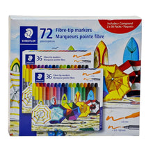 Load image into Gallery viewer, Staedtler Fibre-tip Markers 72 Count
