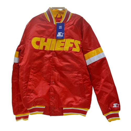 Starter Kansas City Chiefs Satin Jacket Red, Yellow, White - Small