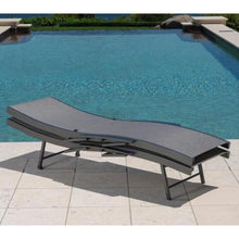 Load image into Gallery viewer, SunVilla Commercial Sling Wave Chaise Lounge with Adjustable Armrests, 2-pack
