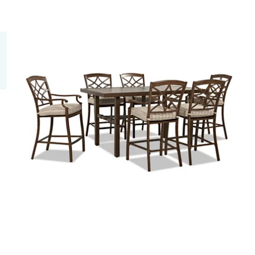 Sunbrella Trisha Yearwood Home Collection: 6 High Outdoor Dining Chairs with Cushions