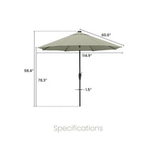 Load image into Gallery viewer, Sunvilla 10&#39; Round Solar LED Market Umbrella Red-Umbrella-Liquidation Nation
