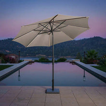 Load image into Gallery viewer, Sunvilla 10&#39; Round Solar LED Market Umbrella Tan
