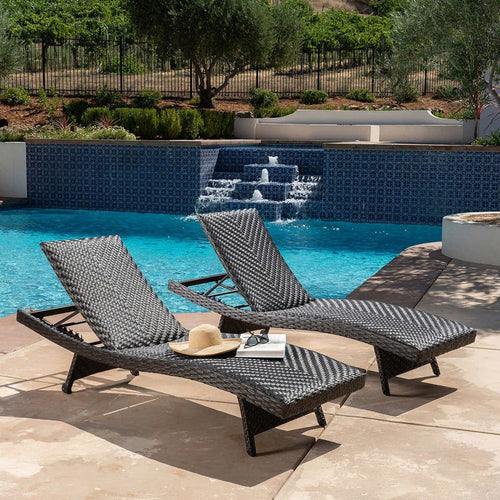 Sunville Woven Chaise Lounge with Wheels (Trailer #5)