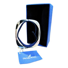 Load image into Gallery viewer, Swarovski Square Bangle Bracelet Black/Silver
