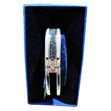 Load image into Gallery viewer, Swarovski Square Bangle Bracelet Black/Silver-Liquidation
