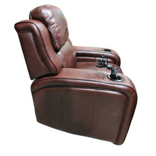 Load image into Gallery viewer, Synergy Leather Home Theatre Power Recliner Brown
