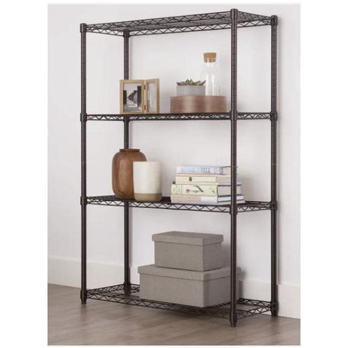 TRINITY 4 Tier NSF All Purpose Shelving Rack Dark Bronze