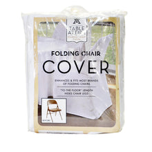 Load image into Gallery viewer, Table Attire Folding Chair Cover White
