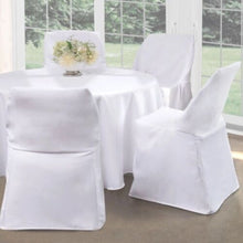 Load image into Gallery viewer, Table Attire Folding Chair Cover White
