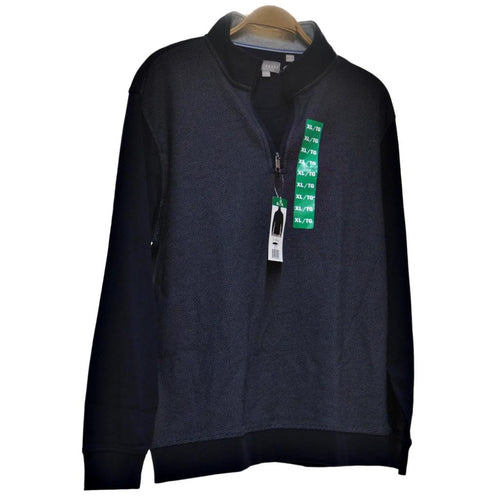 Ted Baker Men's Zip Front Sweatshirt XL Navy Blue Specks