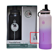 Load image into Gallery viewer, ThermoFlask 2 Pk hot/cold flasks w/ Spout &amp; Straw Lids 1.2L - Black, Pink/Purple
