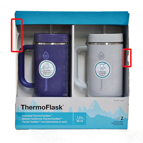 ThermoFlask ThermoTumbler 1.2L 2 Pack - Purple, Grey
