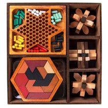 Load image into Gallery viewer, ThinkBox Thinking Wood Puzzles &amp; Games 5pk
