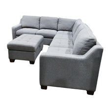 Load image into Gallery viewer, Thomasville 3-piece Fabric Sectional with Storage Ottoman Grey
