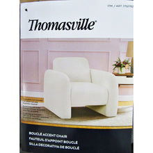 Load image into Gallery viewer, Thomasville Cassidy Bouclé Fabric Accent Chair White
