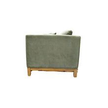 Load image into Gallery viewer, Thomasville Fabric Sofa with Storage Seats Green
