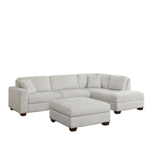 Load image into Gallery viewer, Thomasville Miles Right-hand Facing 3-piece Fabric Sectional with Storage Ottoman ( Beige)
