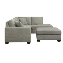 Load image into Gallery viewer, Thomasville Miles Right-hand Facing 3-piece Fabric Sectional with Storage Ottoman ( Grey)
