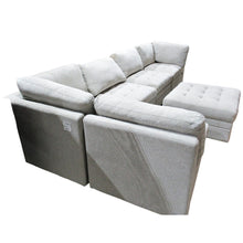 Load image into Gallery viewer, Thomasville Tisdale 6-piece Fabric Sectional with Storage Ottoman Light Grey
