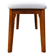 Load image into Gallery viewer, Threshold Astrid Mid-Century Dining Bench with Upholstered Seat - Walnut

